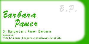 barbara pamer business card